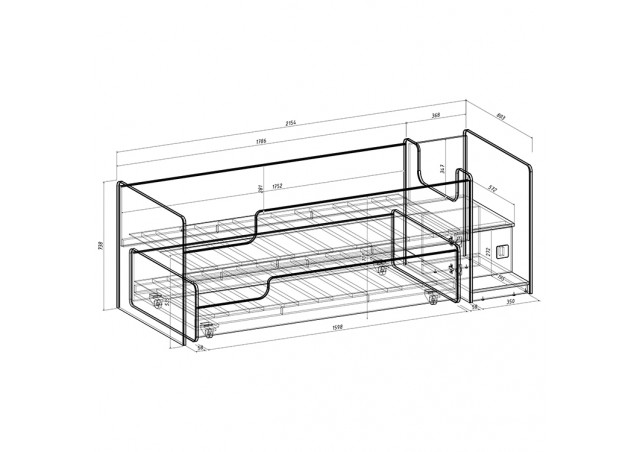Детская выкатная кровать Легенда К302.41 в Воткинске